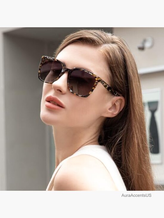 Oversized Square Polarized Sunglasses Retro Big Face Sunnies UV400 main image 4
